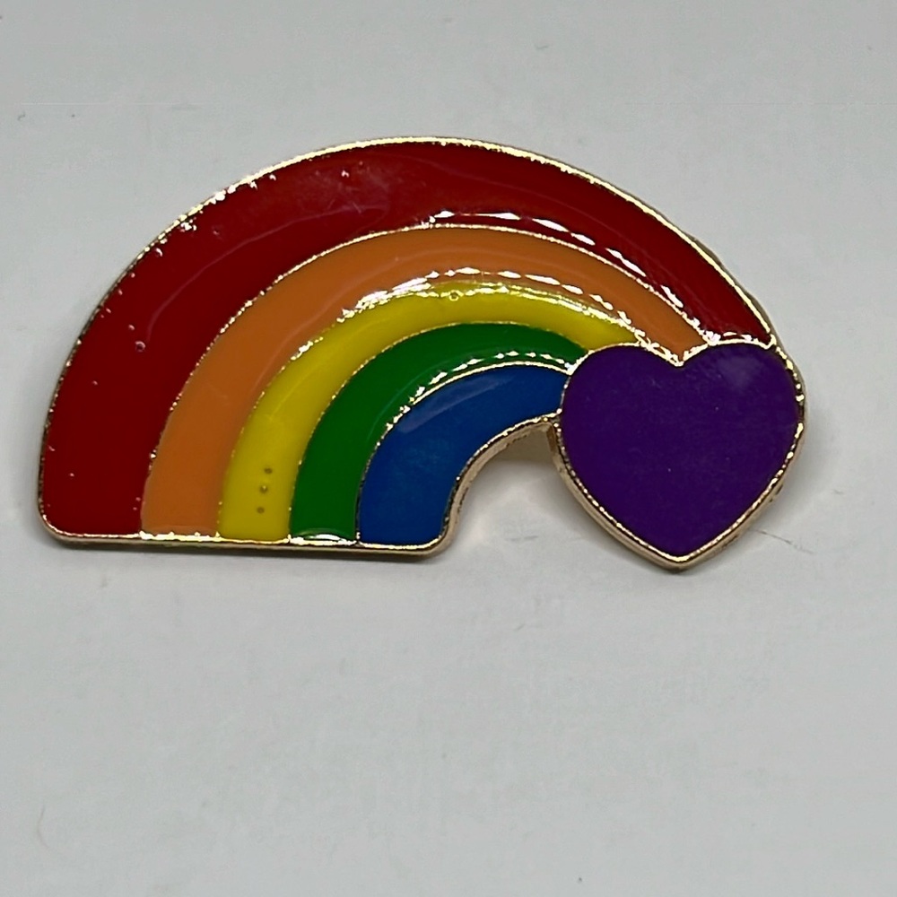 2/$14 LGBTQ Pride Rainbow love is love brooch lapel pin backpack pin hat pin